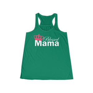 Blessed Mama - Women's Flowy Racerback Tank
